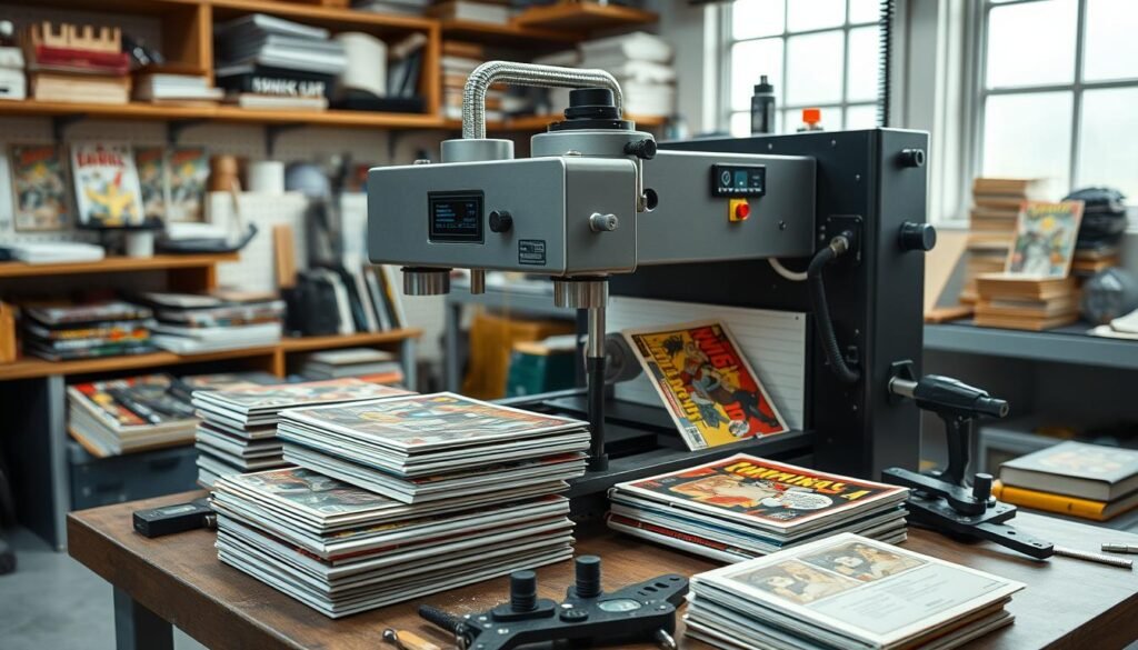 comic book pressing equipment