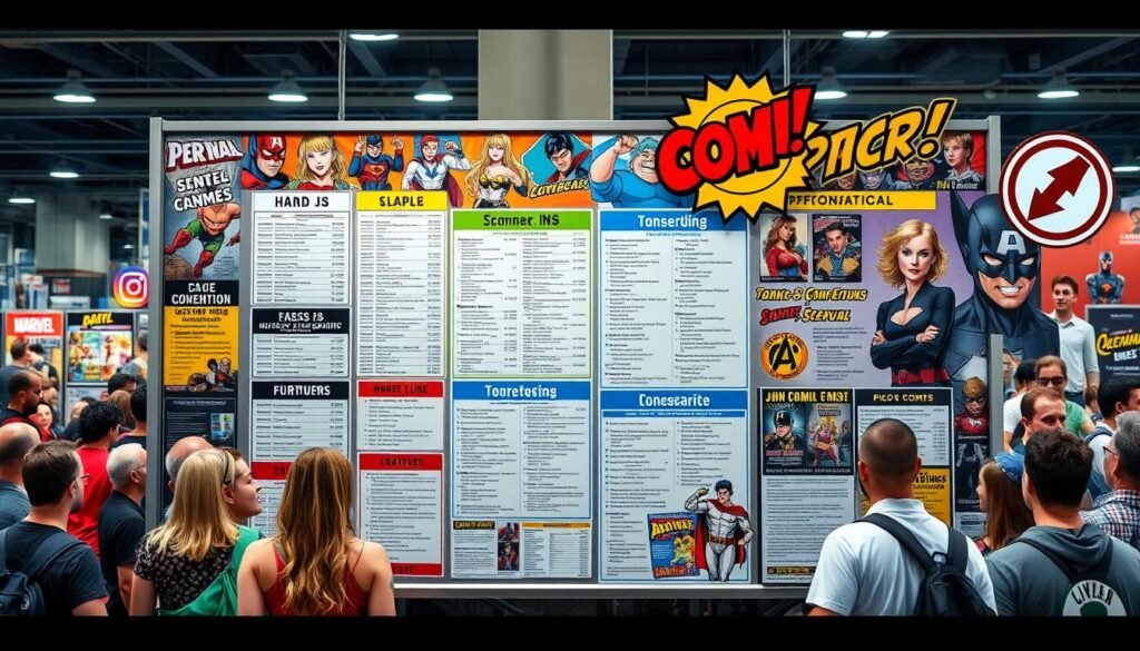 comic con schedule sharing