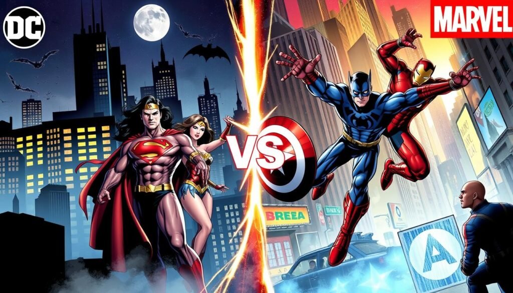 dc comics movies vs marvel