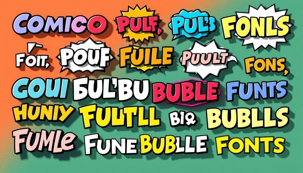 comic bubble fonts