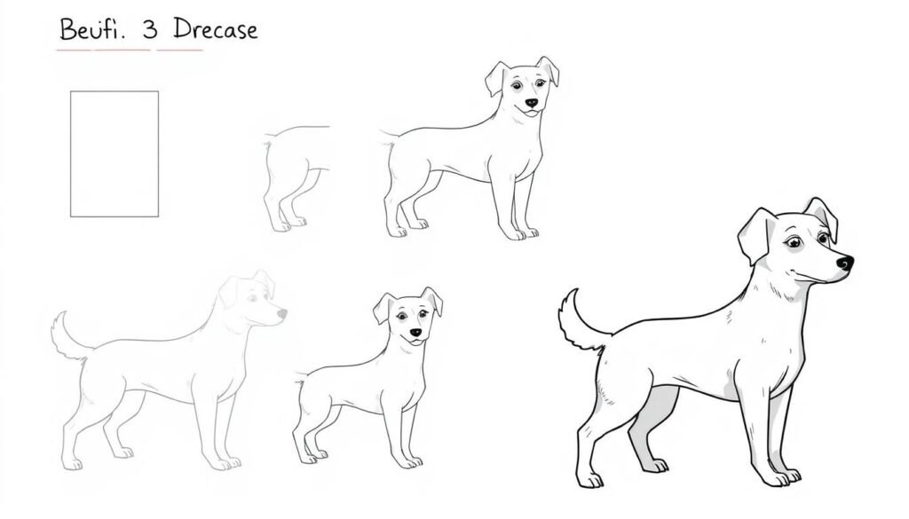 how to draw a dog