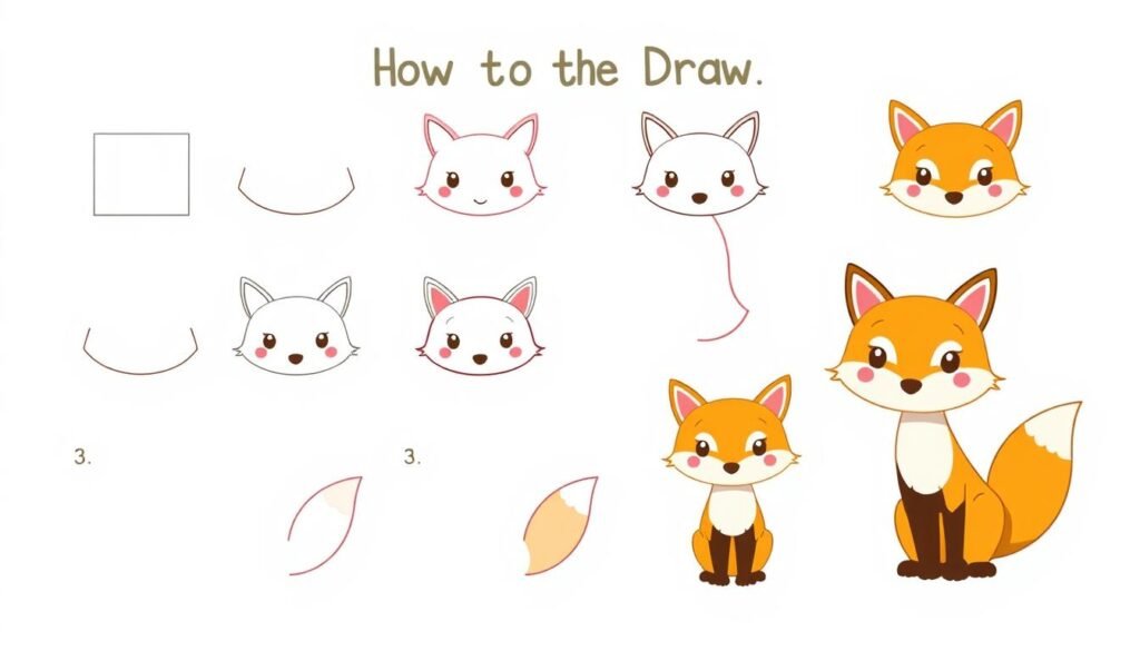 how to draw a fox