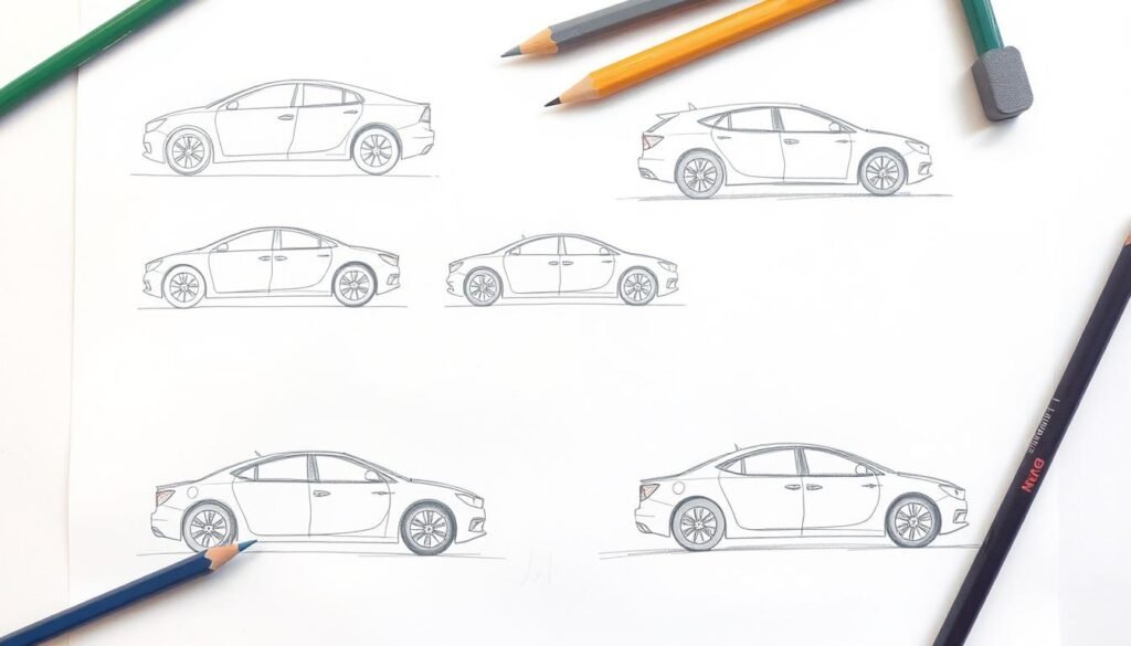 how to draw a car